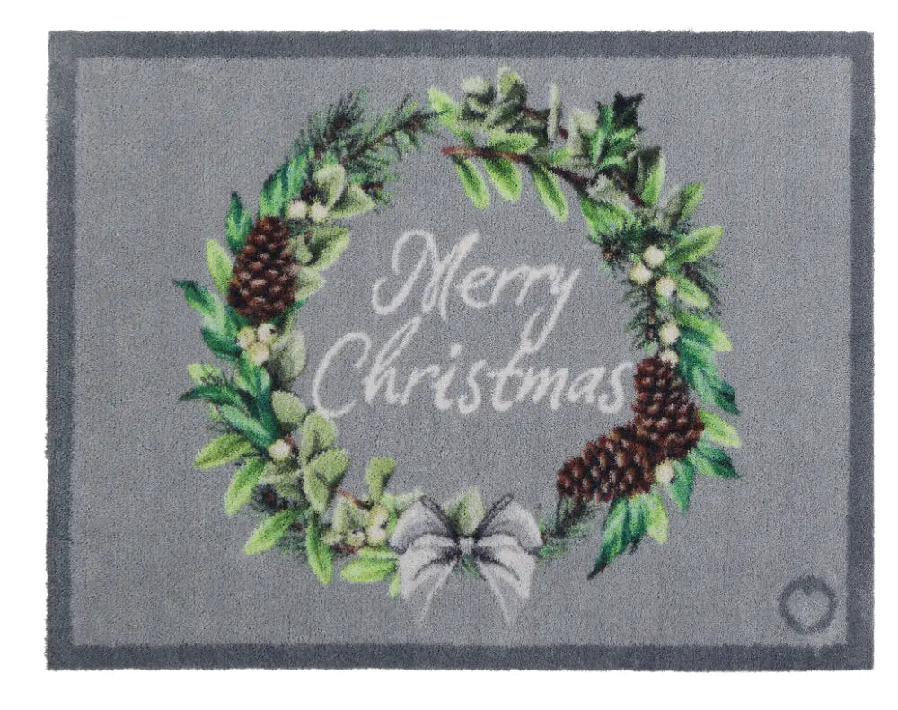 Christmas Wreath Multi Grey Rug — RugsDirect Online