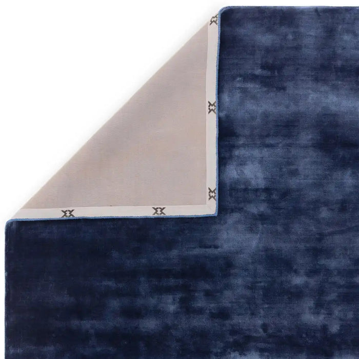Asiatic chrome ink Blue, Navy Living Room  Rug.