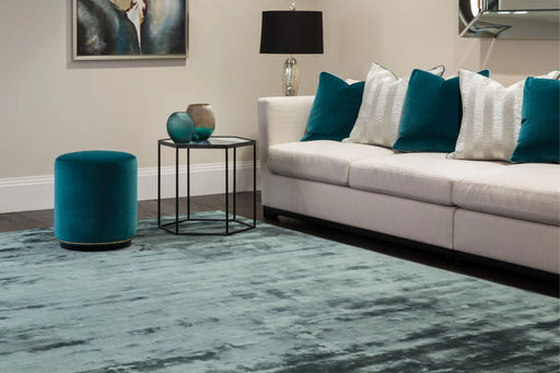 Asiatic chrome petrol Blue Living Room  Rug.