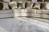 Asiatic chrome silver Grey Living Room  Rug.