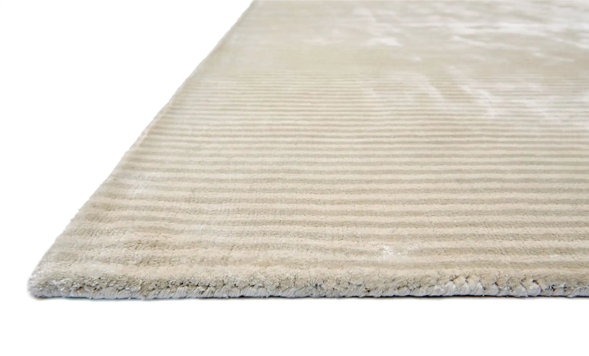Asiatic chrome stripe putty Beige Living Room Striped Rug.