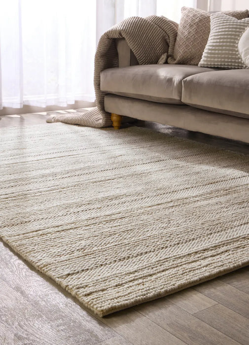 Chunky Knit Cream Rug