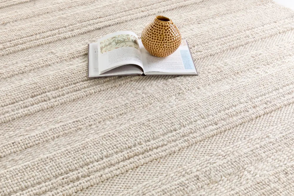 Chunky Knit Cream Rug