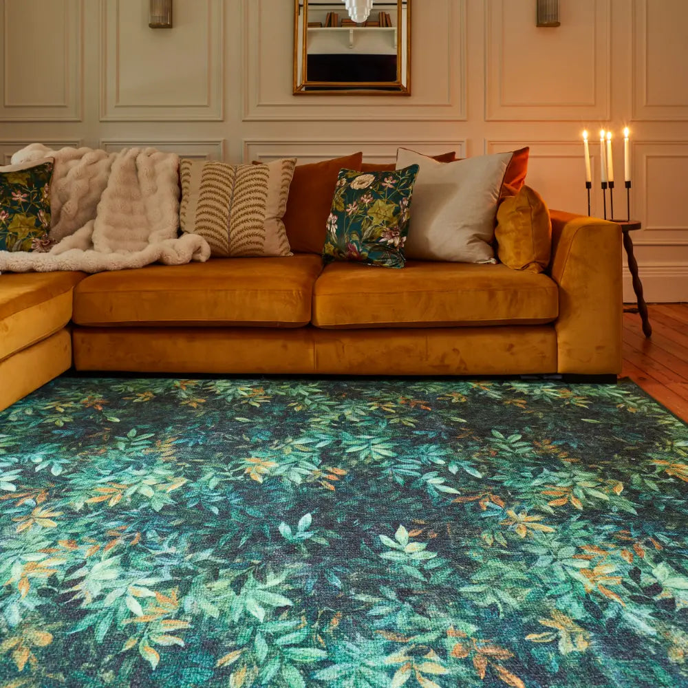 Clarke & Clarke Congo Jungle Washable Green Rug — RugsDirect Online