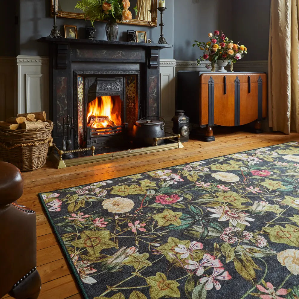 Clarke & Clarke Passiflora Noir Washable — RugsDirect Online