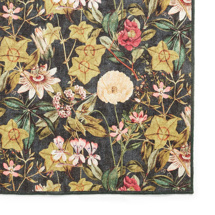 Clarke & Clarke Passiflora Noir Washable