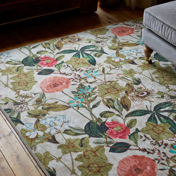 Clarke & Clarke Passiflora Peaches & Cream Washable