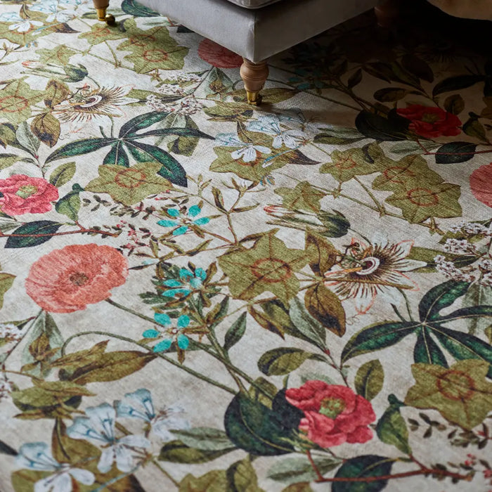 Clarke & Clarke Passiflora Peaches & Cream Washable