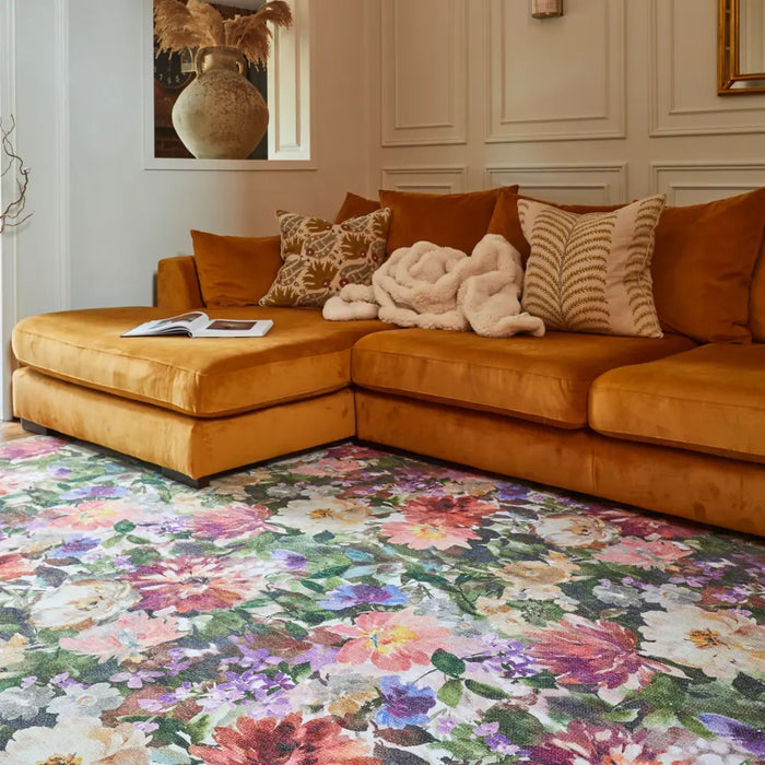 Clarke & Clarke Tahiti Forest & Rouge Washable