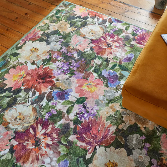 Clarke & Clarke Tahiti Forest & Rouge Washable