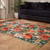 Clarke & Clarke Tahiti Teal & Rouge Washable