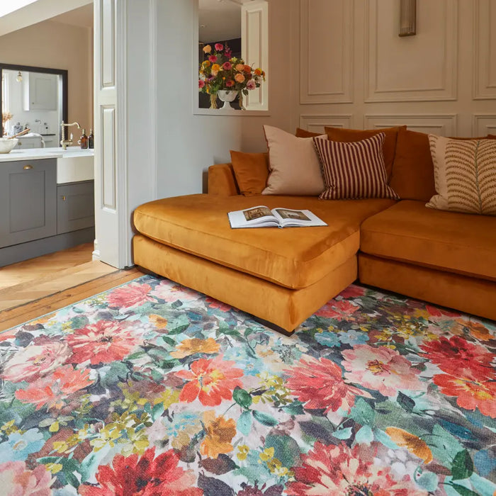 Clarke & Clarke Tahiti Teal & Rouge Washable