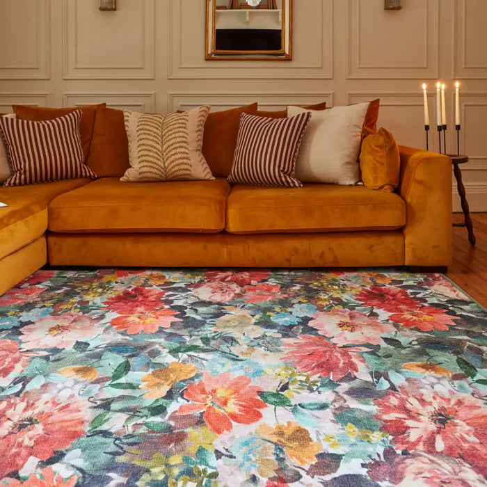 Clarke & Clarke Tahiti Teal & Rouge Washable