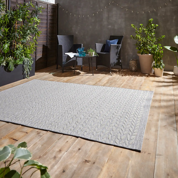 Think Rugs coast a055 grey cream Grey, Cream Living Room  Rug.