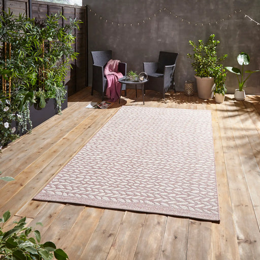 Think Rugs coast a055 rose cream Pink, Cream Living Room  Rug.