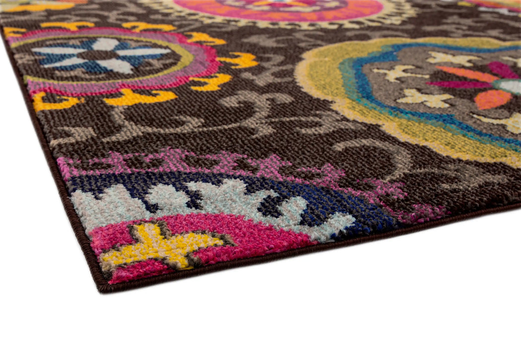Asiatic colores modern rugs colores modern 02 Black, Multicoloured, Pink Living Room  Rug.