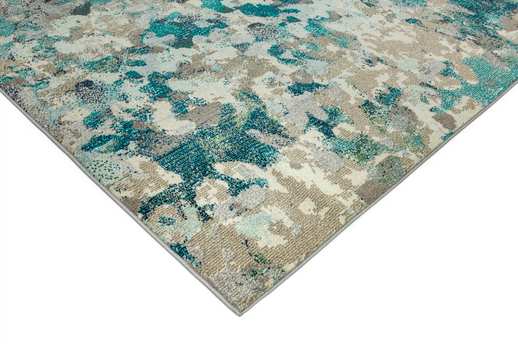 Asiatic colores cloud co03 ethereal Blue, Multicoloured Living Room  Rug.