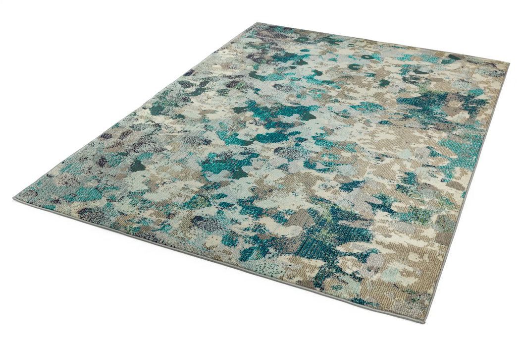Asiatic colores cloud co03 ethereal Blue, Multicoloured Living Room  Rug.