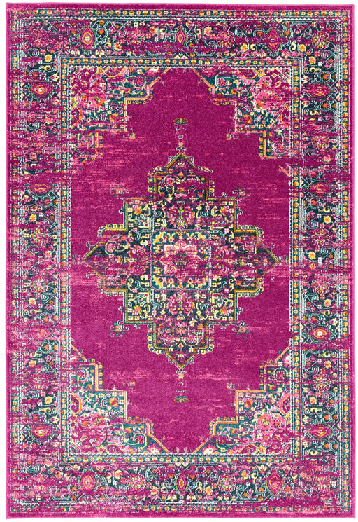 Asiatic colt cl04 medallion fuchsia Pink Living Room Geometric Rug.
