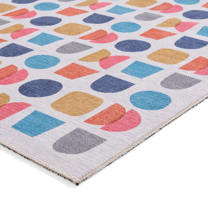 Connect Rugs Catherine Lansfield Connect Geo Modern Geometric Rug Multicoloured Rug ...