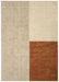 Asiatic blox copper Brown, Beige  Wool Rug.