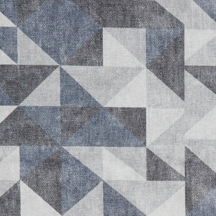 Coral H1057 Blue/Grey Modern Washable Rug
