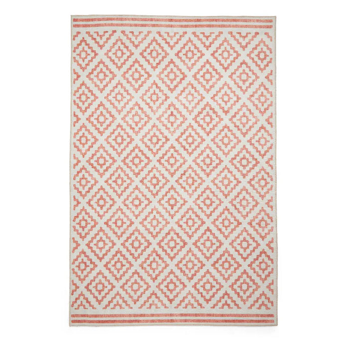Coral H1058 Orange Modern Washable Rug