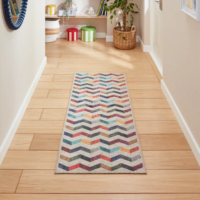 Coral H1059 Multi Modern Washable Rug