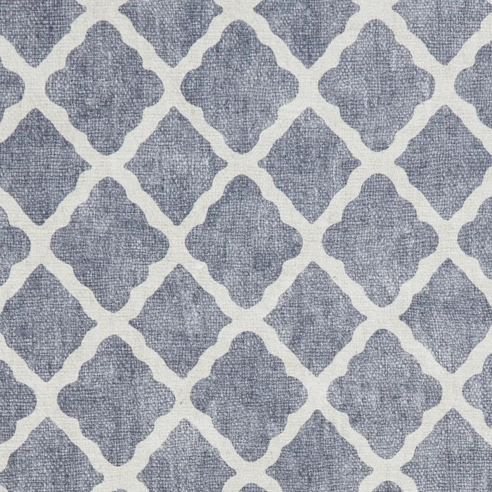 Coral H1063 Blue Modern Washable Rug