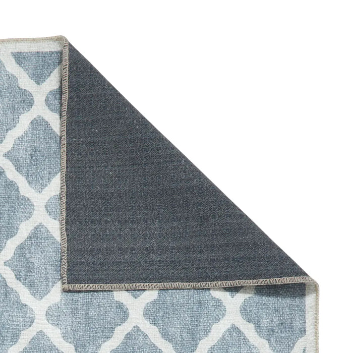 Coral H1063 Grey Modern Washable Rug