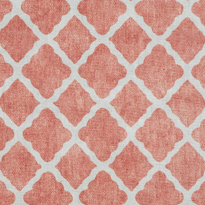 Coral H1063 Orange Modern Washable Rug