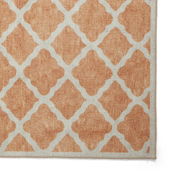 Coral H1063 Yellow Modern Washable Rug