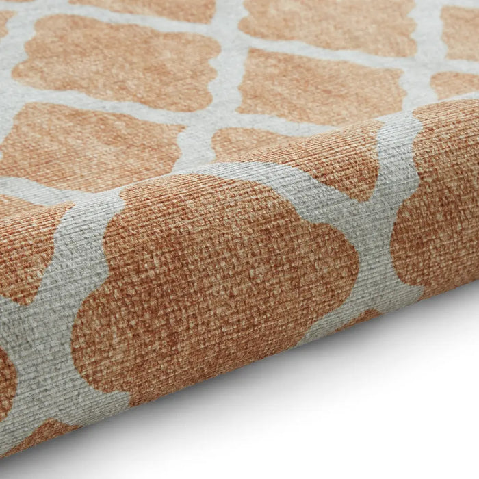 Coral H1063 Yellow Modern Washable Rug