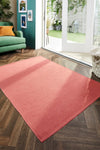 Hug Woven Plain Coral Pink Rug