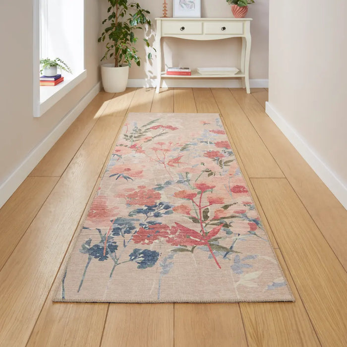 Catherine Lansfield  Country Floral Natural Washable Rug