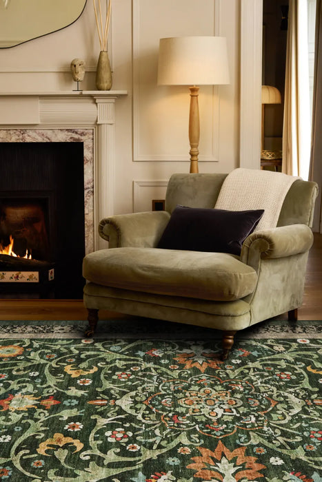 Eco Washable Country Paisley Green Multi