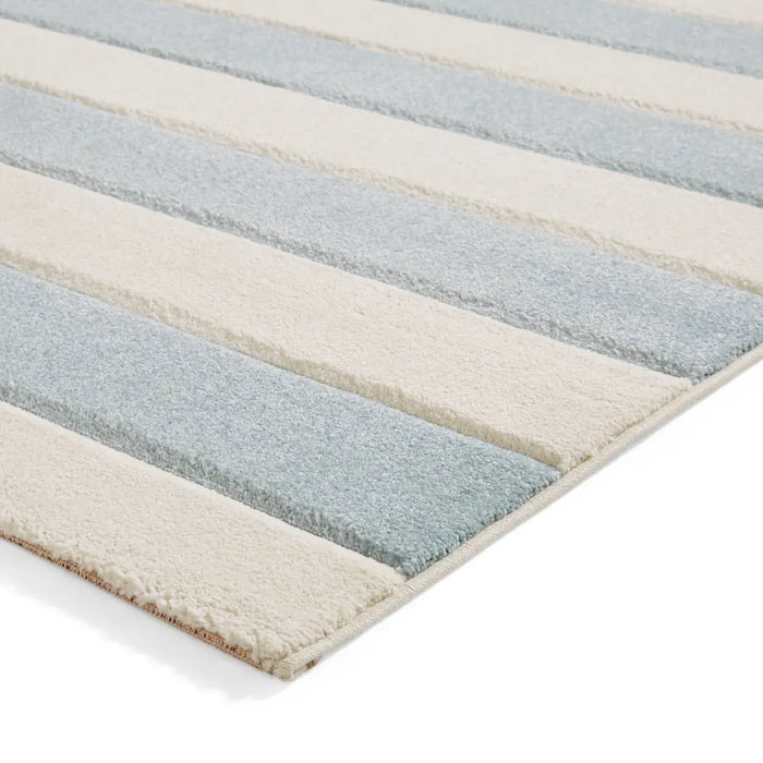 Catherine Lansfield Cove Stripe Modern Linear Rug Blue Rug — RugsDirect ...