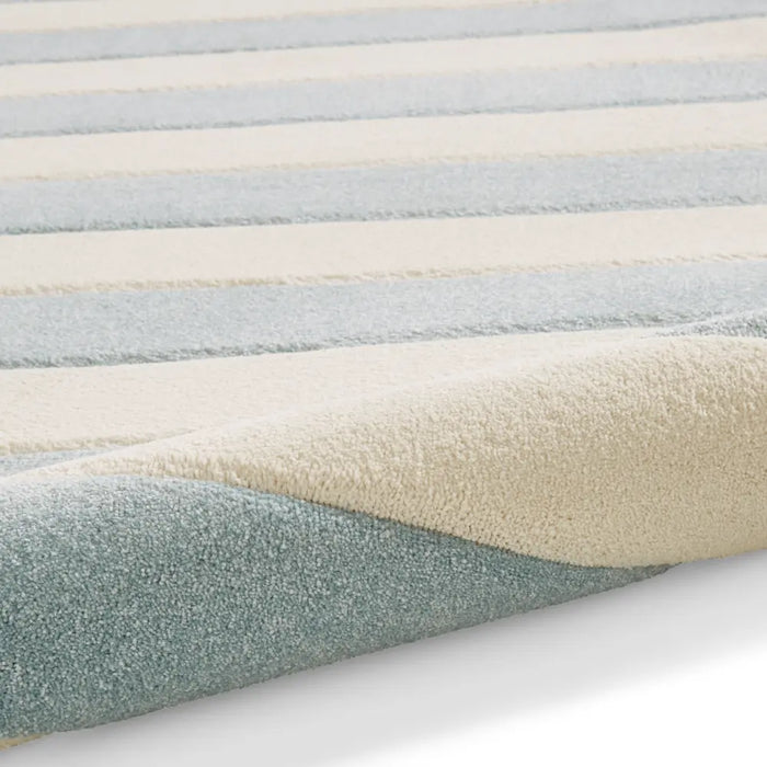 Catherine Lansfield Cove Stripe Modern Linear Blue Rug