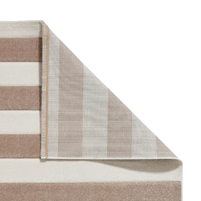 Catherine Lansfield Cove Stripe Modern Linear Rug Beige Rug ...