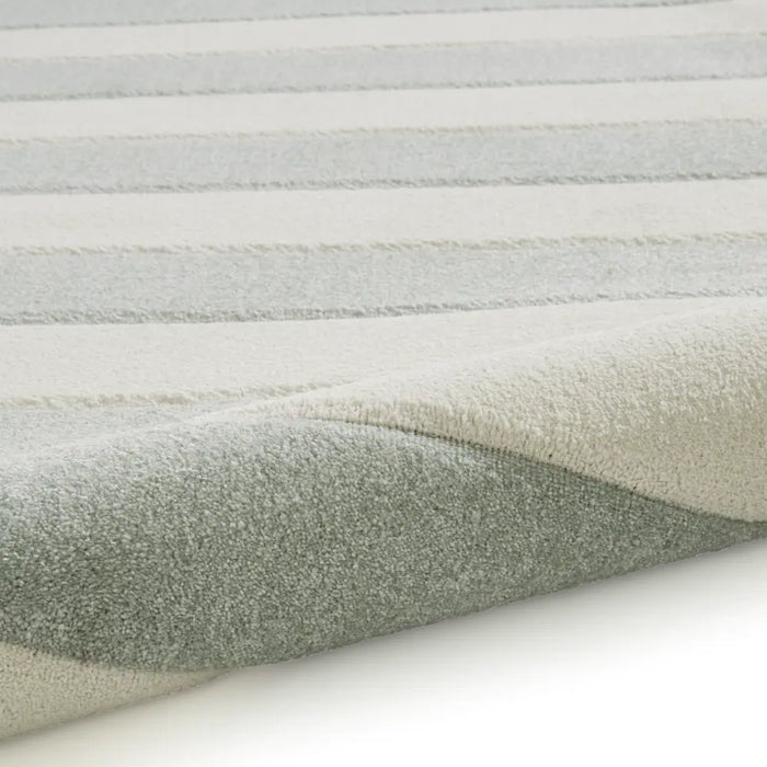 Catherine Lansfield Cove Stripe Modern Linear Sage Green Rug