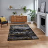 Think Rugs craft 19788 black gold Yellow, Black Living Room Geometric Rug.