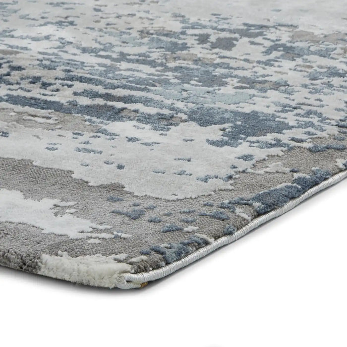 Think Rugs craft 19788 grey navy Blue, Grey Living Room Geometric Rug.