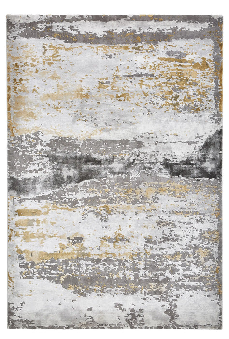 Think Rugs craft 19788 grey ochre Grey, Yellow Living Room Geometric Rug.