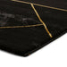 Think Rugs craft 23299 black gold Yellow, Black Living Room Geometric Rug.