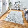 Think Rugs craft 23299 ivory gold Grey, Ivory Living Room Geometric Rug.