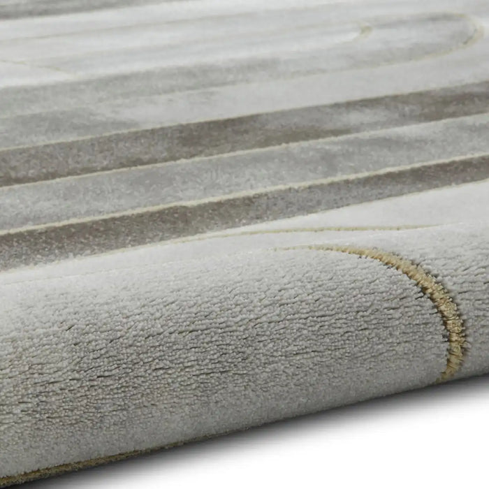 Think Rugs craft 23430 grey gold Grey, Yellow, Multicoloured Living Room Geometric Rug.