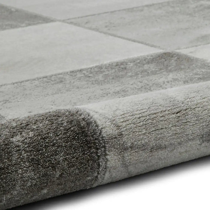 Think Rugs craft 23495 ivory silver Grey, Ivory Living Room Geometric Rug.