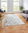 Think Rugs craft ng719 grey silver Grey Living Room Geometric Rug.