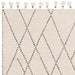 Asiatic nepal cream black linear Black, Cream Living Room Moroccan Rug.