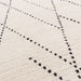 Asiatic nepal cream black linear Black, Cream Living Room Moroccan Rug.